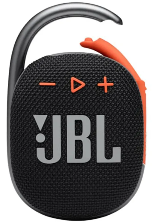 Портативная акустика JBL Clip 4 черный, оранжевый