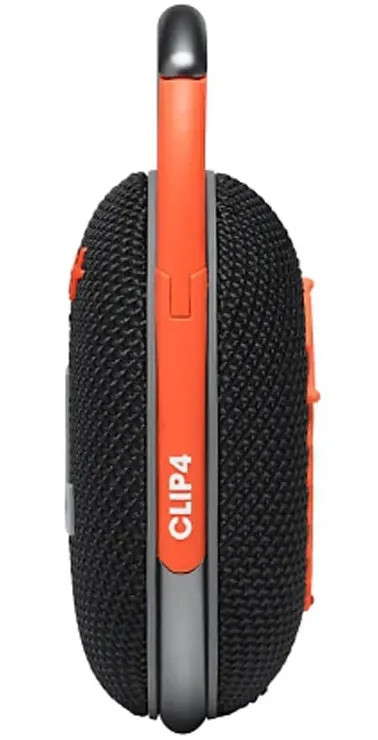 Портативная акустика JBL Clip 4 черный, оранжевый