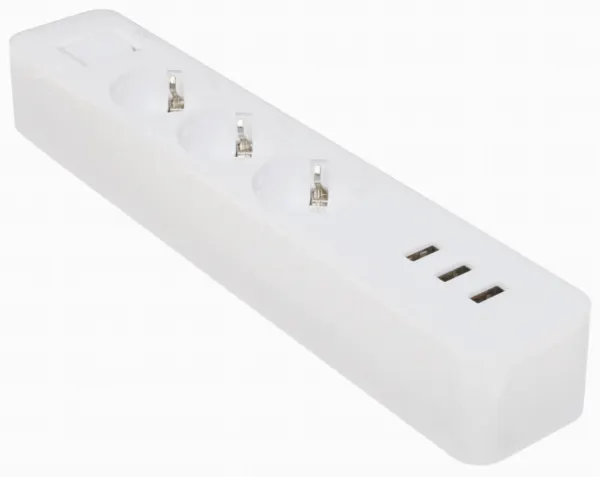 Сетевой фильтр Xiaomi 1,4 метра с 3 USB-портами 20W Белый
