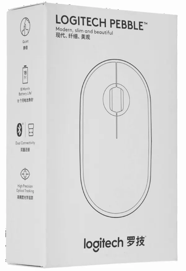 Мышь беспроводная Logitech M350 Pebble <910-005541>