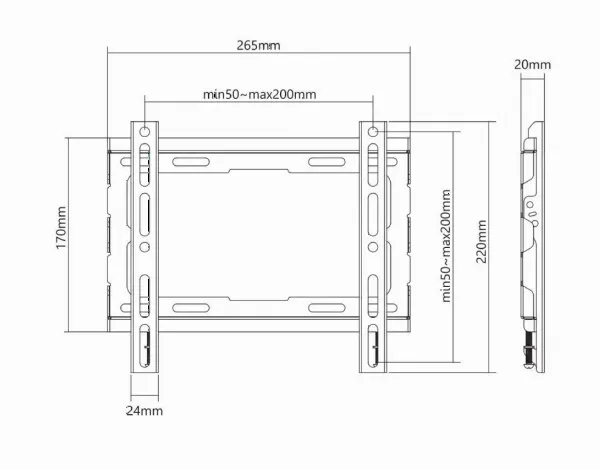 Кронштейн 200x200 KIVI Basic-22F