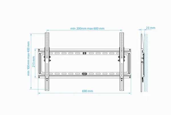 Кронштейн 600x400 Kromax IDEAL-2