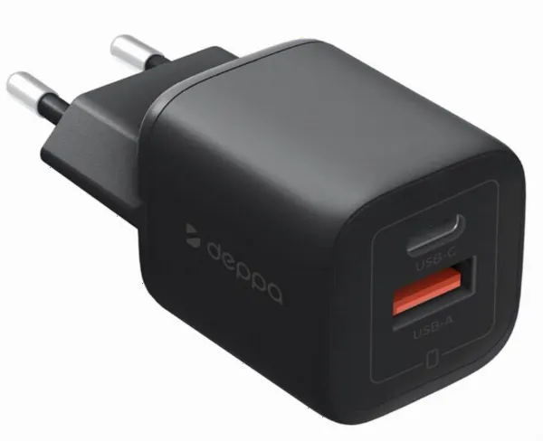 СЗУ Deppa 11477 USB-C + USB-A 33W черный