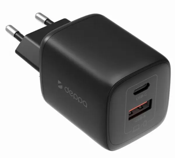 СЗУ Deppa 11478 USB-C + USB-A 45W черный