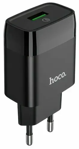 СЗУ Hoco C72Q Glorious 3.0А 18Вт черный + кабель micro USB