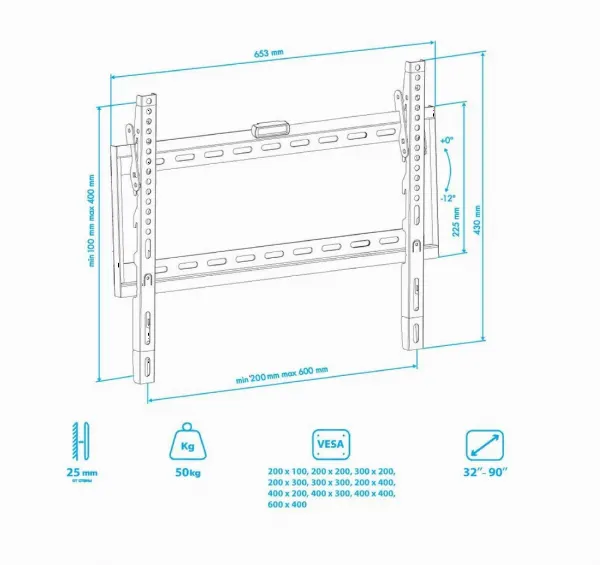 Кронштейн 600x400 VLK TRENTO-32