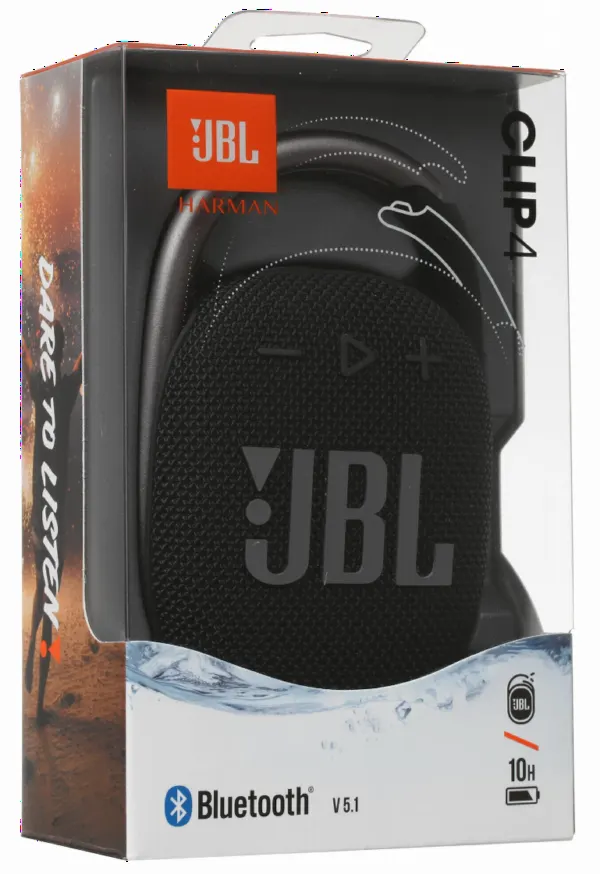 Портативная акустика JBL Clip 4 черный