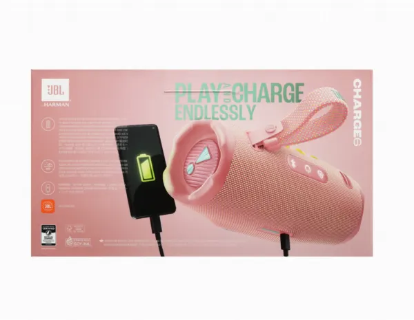 Портативная акустика JBL Charge 6 розовая