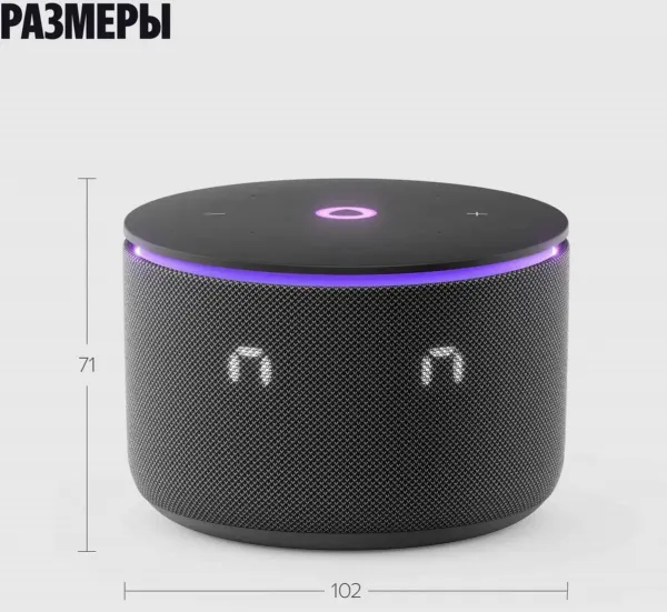 Умная колонка Яндекс Станция Мини 3 ПРО черный