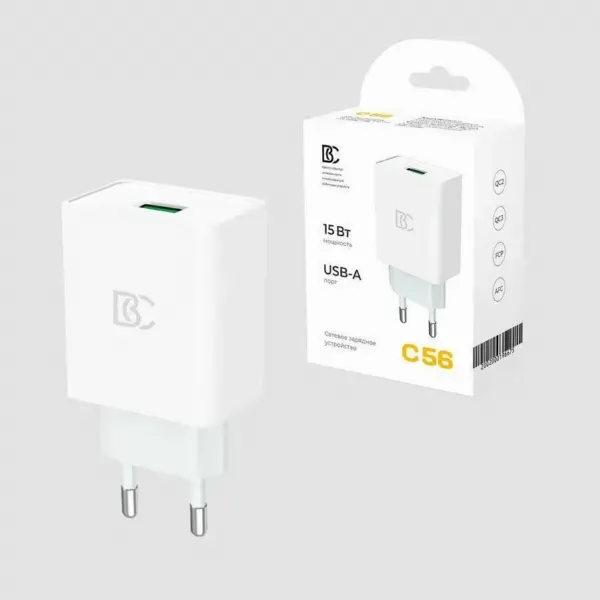 СЗУ USB BC C56 (15W, QС3.0) Белый