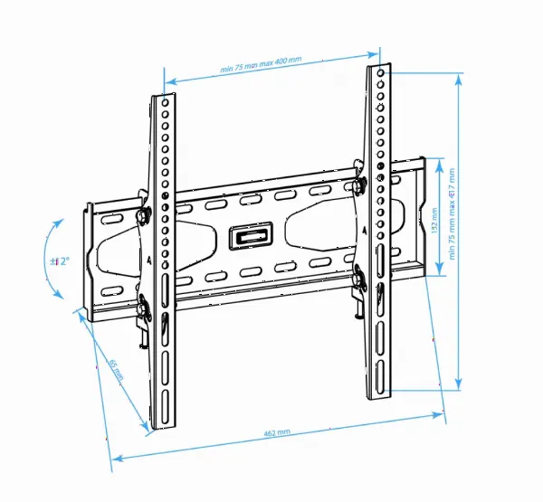 Кронштейн 400x400 Kromax STAR-44