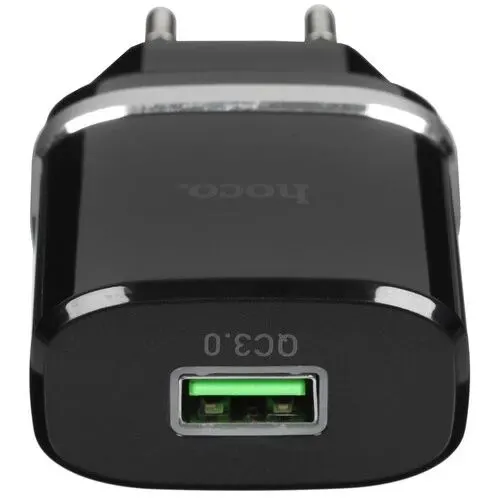 СЗУ USB Hoco C12Q (18W, QС3.0) Черный