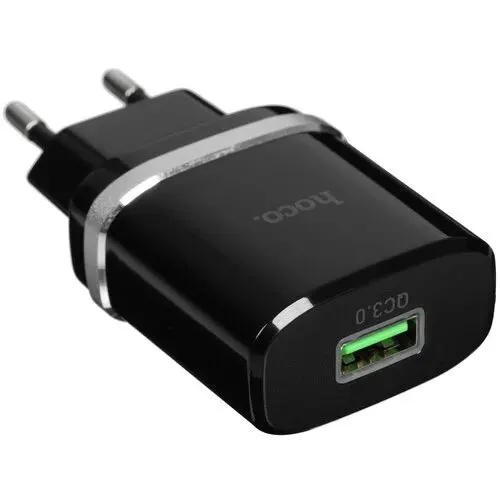 СЗУ USB Hoco C12Q (18W, QС3.0) Черный