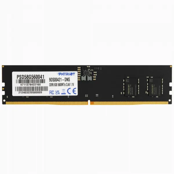 Оперативная память DDR5 8Gb Patriot Signature PSD58G560041 5