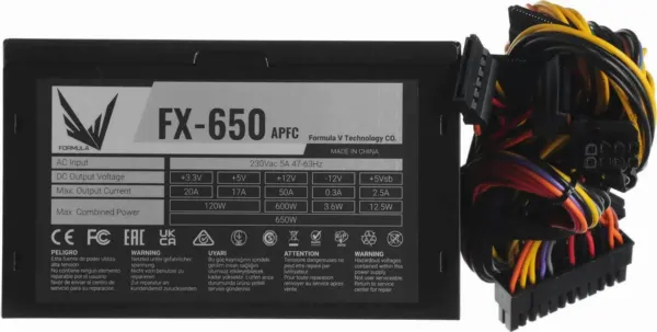 Блок питания 650W Formula FX-650 24+4+4pin, 120mm, ATX