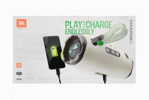 Портативная акустика JBL Charge 6 бежевый, зеленый