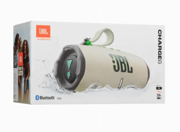 Портативная акустика JBL Charge 6 бежевый, зеленый