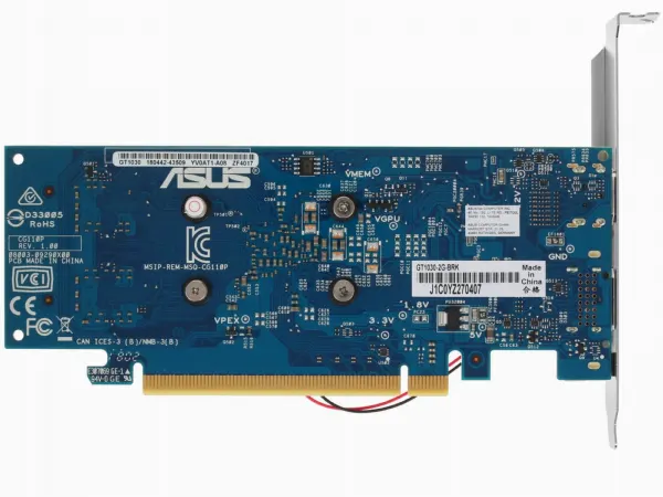 Видеокарта ASUS GT 1030 2Gb (GT1030-2G-BRK) 64бит, GDDR5, T