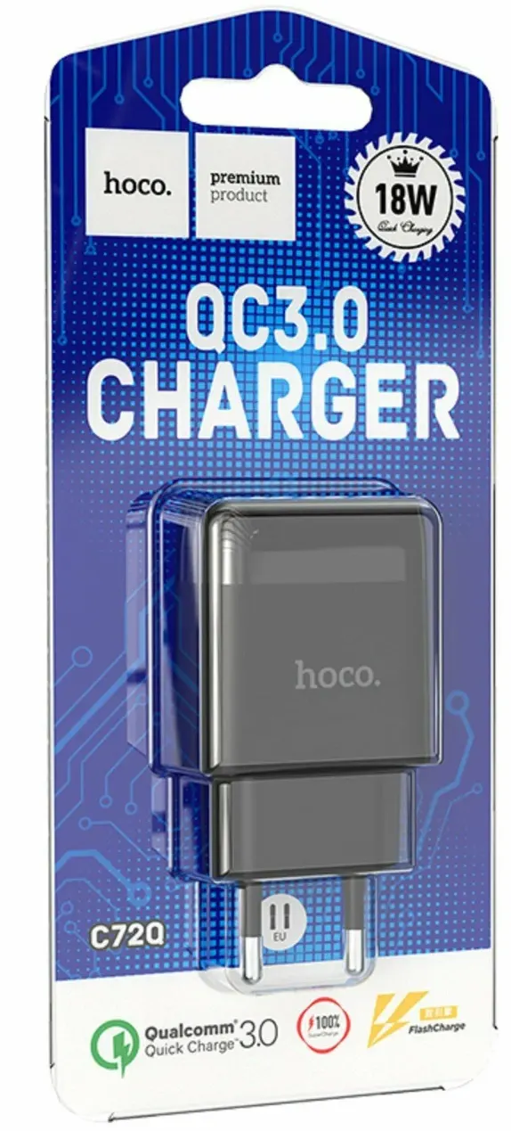 СЗУ Hoco C72Q Glorious 3.0А 18Вт черный