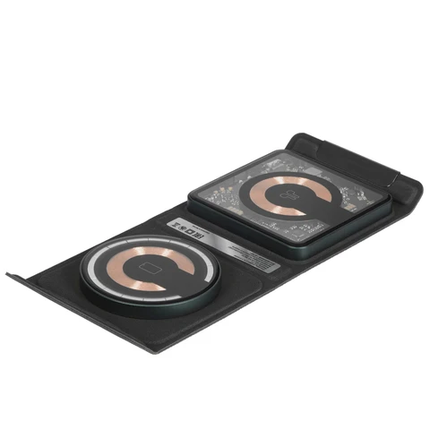 БЗУ Deppa Crystal MagSafe Fold Travel QI 23154, 20Вт, PD, QC 