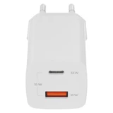СЗУ USB/Type-C Deppa 11432 (33W, QC3.0, PD3.0, 2 порта, GaN) Белый