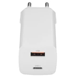 СЗУ USB/Type-C Deppa 11434 (65W, PD3.0, QC3.0, 2 порта, GaN) Белый