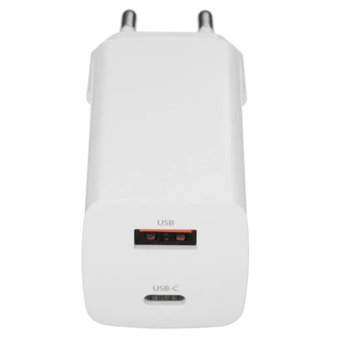СЗУ USB/Type-C Deppa 11434 (65W, PD3.0, QC3.0, 2 порта, GaN) Белый 