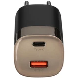 СЗУ USB/Type-C Deppa 11439 (33W, PD3.0, QC3.0, 2 порта, LED-индикатор) Черный