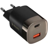 СЗУ USB/Type-C Deppa 11439 (33W, PD3.0, QC3.0, 2 порта, LED-индикатор) Черный