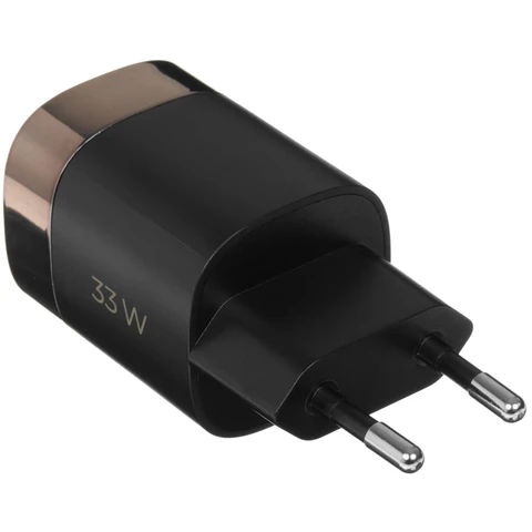 СЗУ USB/Type-C Deppa 11439 (33W, PD3.0, QC3.0, 2 порта, LED-индикатор) Черный 