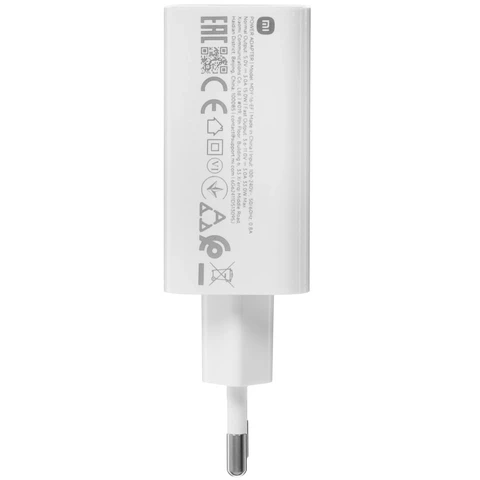 СЗУ USB для Xiaomi Charging Combo (33W, QC3.0, кабель Type-C) Белый 