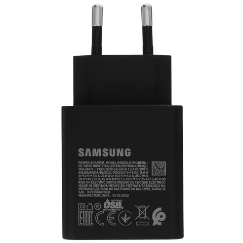 СЗУ Type-C для Samsung EP-T4510 (45W, PD3.0, кабель Type-C) Черный 
