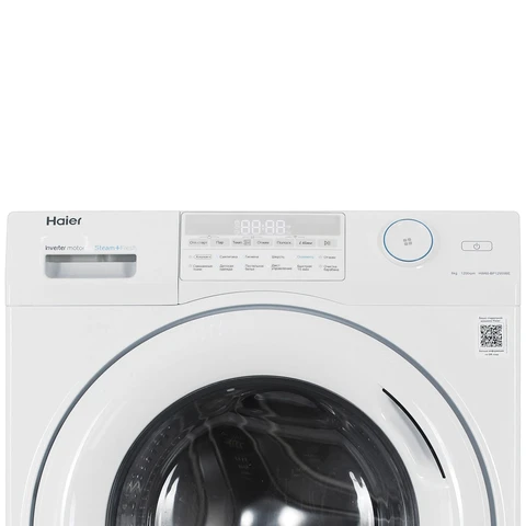 Стиральная машина Haier HW60-BP12959BE White инвертор, 6кг, 39.4см, бел. люк, сенс. дисплей 