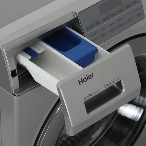 Стиральная машина Haier HW60-BP12959BSE Silver инвертор, 6кг, 39.4см, сереб. люк, сенс. дисплей 