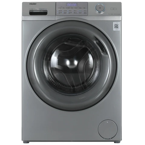 Стиральная машина Haier HW70-BP12969DE Silver инвертор, 7кг, 39.4см, черн. люк, сенс. дисплей