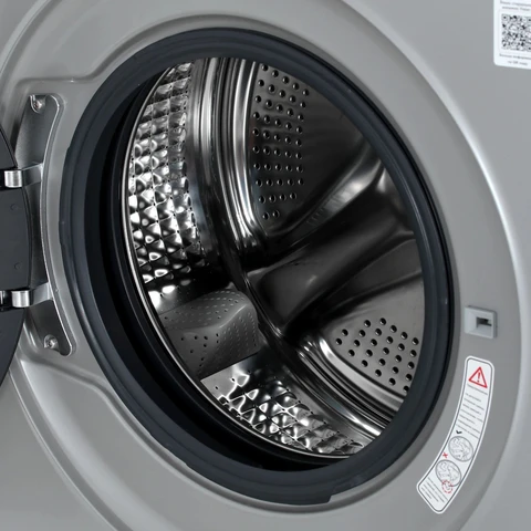 Стиральная машина Haier HW70-BP12969DE Silver инвертор, 7кг, 39.4см, черн. люк, сенс. дисплей 