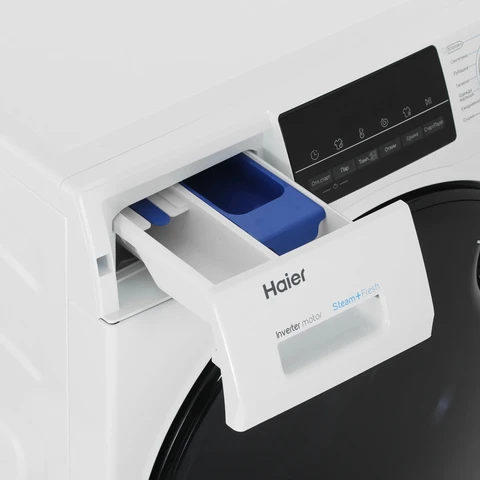 Стирально-сушильная машина Haier HWD70-BP14929A White инвертор, 7+4кг, 45см, сенс. дисплей 