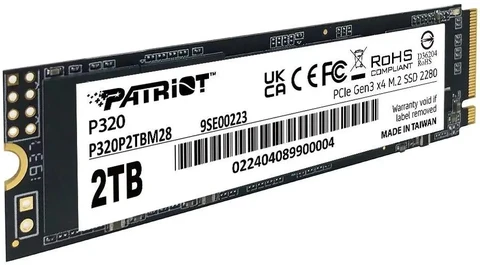 Накопитель SSD 2Tb Patriot P320 (P320P2TBM28) M.2 PCI-E x4 2280 