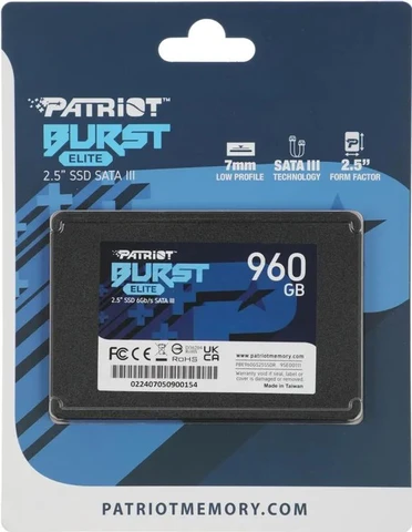 Накопитель SSD 960Gb Patriot Patriot Burst Elite (PBE960GS25SSDR) 2.5" 