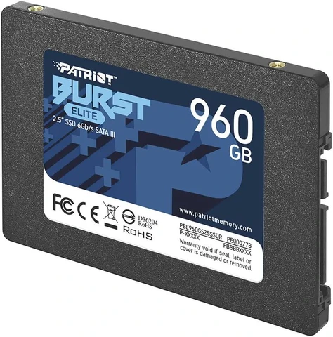 Накопитель SSD 960Gb Patriot Patriot Burst Elite (PBE960GS25SSDR) 2.5" 