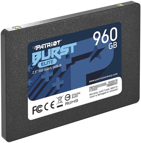 Накопитель SSD 960Gb Patriot Patriot Burst Elite (PBE960GS25SSDR) 2.5" 
