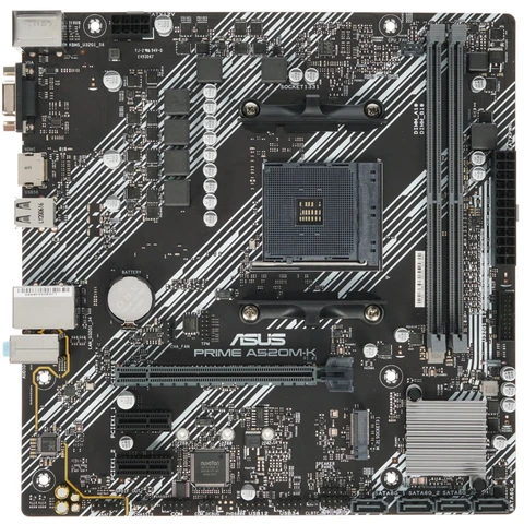 Материнская плата ASUS PRIME A520M-K, AM4, A520, 2xDDR4, mATX
