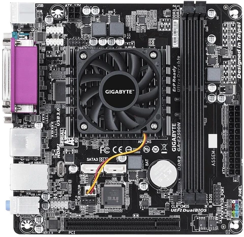 Материнская плата Gigabyte GA-E2500N, AMD E1-2500, 2xDDR3, mITX 