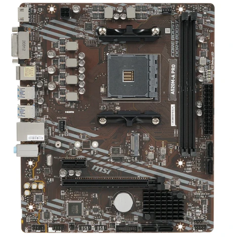 Материнская плата MSI A520M-A PRO, AM4, A520 2xDDR4, mATX