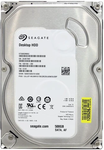 Накопитель HDD 500Gb Seagate (ST500DM002) SATA III, 3,5", 7200rpm, 16Mb