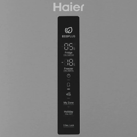 Холодильник Haier C4F744CMGU1 серебристый (439 л, No Frost, дисплей, 70 см х 190 см х 68.2 см) 