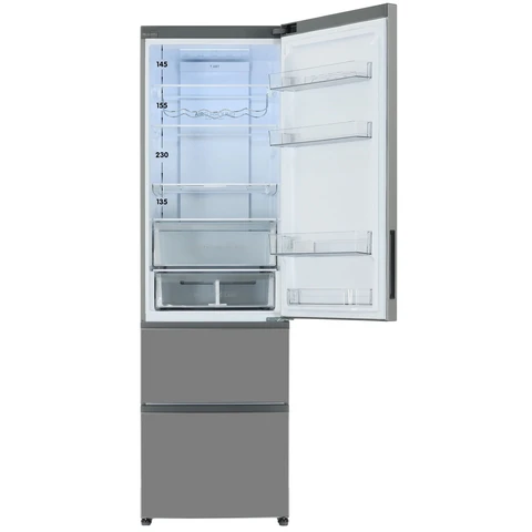 Холодильник Haier A4F639CXMVU1 серебристый (388 л, No Frost, дисплей, 59.5 см х 200 см х 68.2 см) 