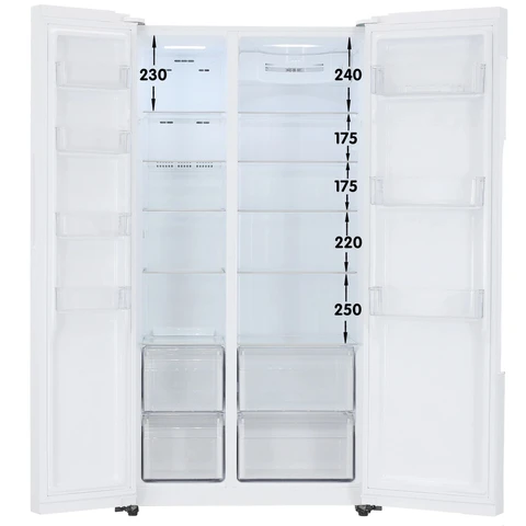 Холодильник Haier HRF-522DW6RU белый (507 л, No Frost, дисплей, 90.8 см х 179 см х 65.5 см) 