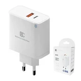 СЗУ USB/Type-C BC C65 (65W, QC3.0, PD, SuperVOOC, FlashCharge, 2 порта) Белый