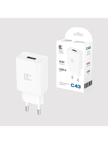 СЗУ USB BC C43 (10W) Белый 